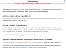 Tablet Screenshot of fedettrepterparkolo.hu